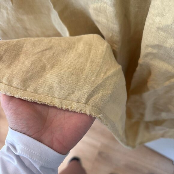 Massimo Dutti yellow linen maxi dress - Picture 4 of 6